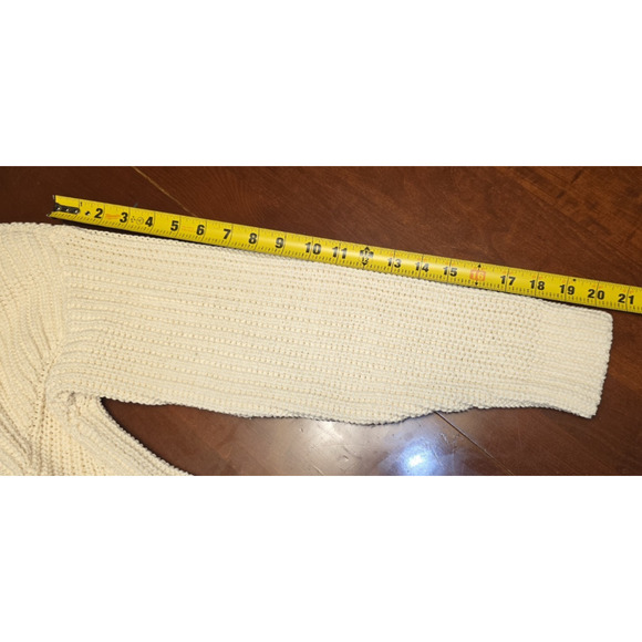 Madewell Textural-Stitch Chunky Knit V-Neck Cardigan Sweater Medium Button Up - Picture 5 of 11